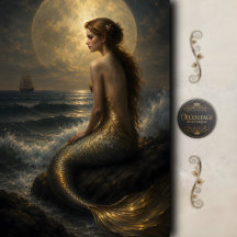 Sirena de Decoupage del Puerto a la Luz de la Luna