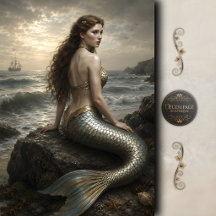 Sirena de la Costa de Plata Decoupage