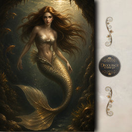 Papel De Seda Sirena de Pearl Cove Decoupage