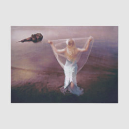 Papel De Seda Sirena De Retro Náutico Púrpura De Mar