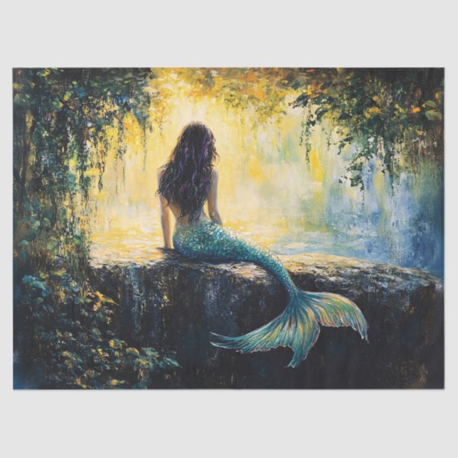 Papel De Seda Sirena en la página de pintura de la cala (Anverso)
