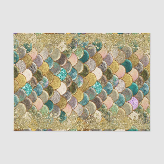 Papel De Seda Sirena Glam Ocean Sea Escales Glamour Moda Purpuri (Anverso)