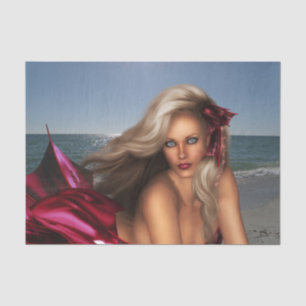 Papel De Seda Sirena hermosa