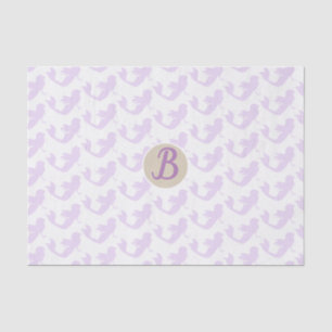 Papel De Seda Sirena Morada Fiesta Personalizada con Monograma