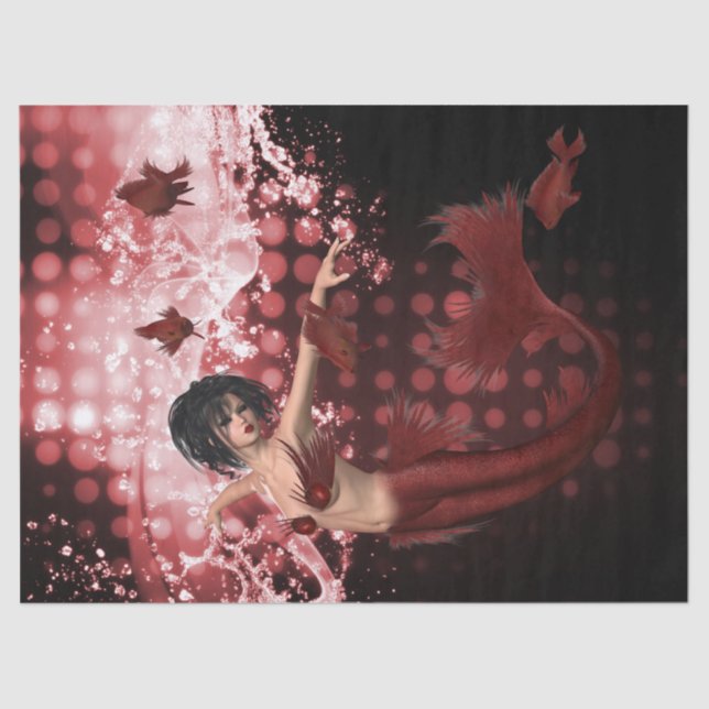 Papel De Seda Sirena roja (Anverso)