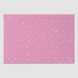 Papel De Seda Sirena rosa plateada