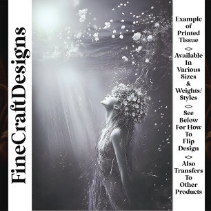 Papel De Seda Sirena tranquila y acuática V8 Desnuda