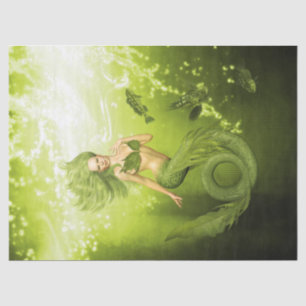 Papel De Seda Sirena verde
