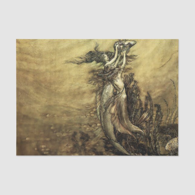 Papel De Seda “Sirenas del Rin” de Arthur Rackham (Anverso)