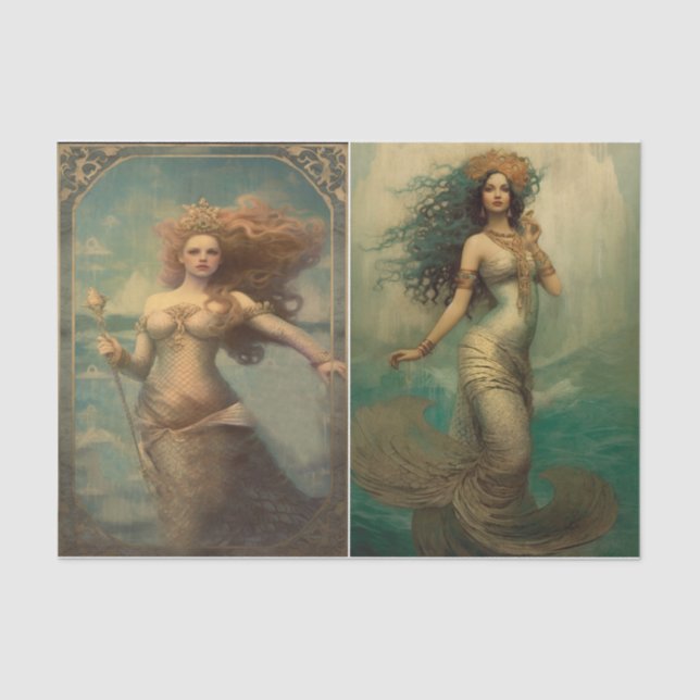 Papel De Seda Sirenas glamorosas (Anverso)
