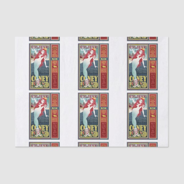 Papel De Seda Sirenas Redheaded de la isla de conejo (Anverso)