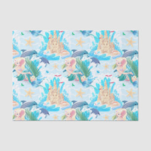 Papel De Seda Sirenas y castillos de arena