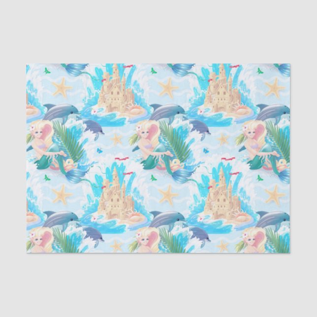 Papel De Seda Sirenas y castillos de arena (Anverso)