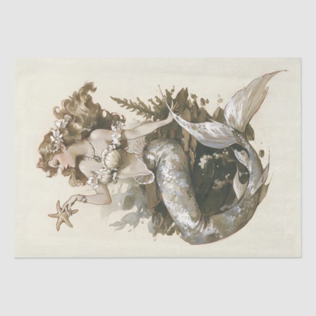 Papel De Seda Sirenita vintage (Anverso)