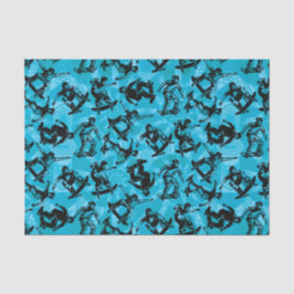 Papel De Seda Skateres del muchacho del patinador azules