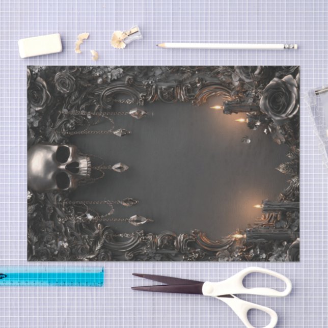 Papel De Seda Skeleton Lyfe1 (Artesanía)