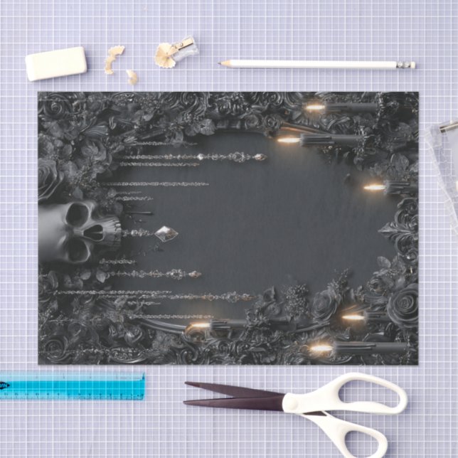 Papel De Seda Skeleton Lyfe2 (Artesanía)