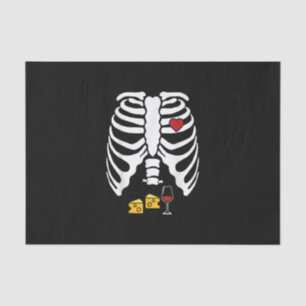 Papel De Seda Skeleton Pregnancy Cheese Wine X-ray Halloween