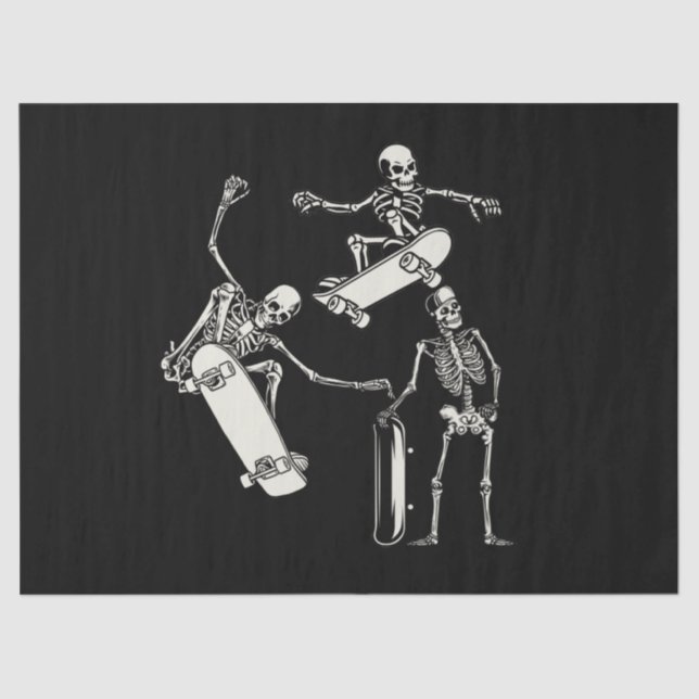 Papel De Seda Skeleton Skeleton Skeleton Halloween (Anverso)