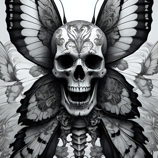 Papel De Seda Skull and Butterflies Decoupage Paper  (Subido por el creador)
