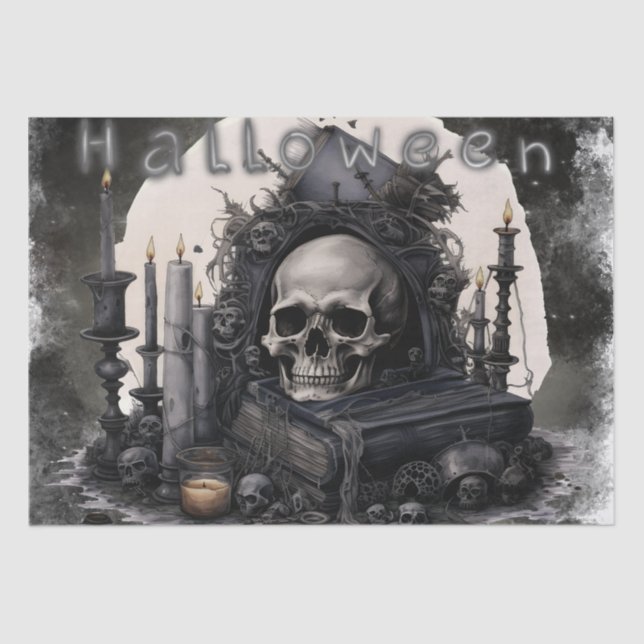 Papel De Seda Skull místico (Anverso)