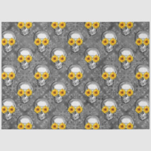 Papel De Seda Skulls y Sunflower Series Design 6
