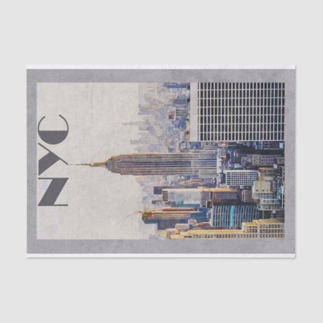 Papel De Seda Skyline de Nueva York (Anverso)
