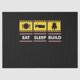 Papel De Seda Sleep Eat Build Repetir bloques de construcción la