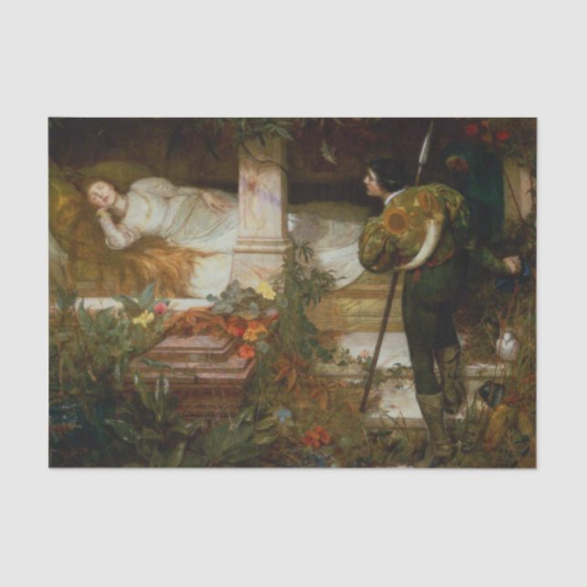 Papel De Seda Sleeping Beauty (Fairy Tale Scene) (by Brewtnall) (Anverso)