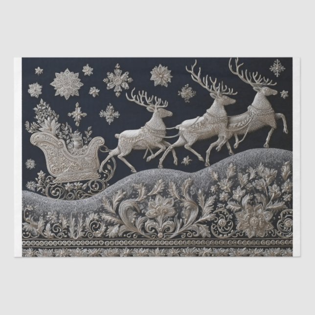 Papel De Seda Sleigh Embroidery (Anverso)
