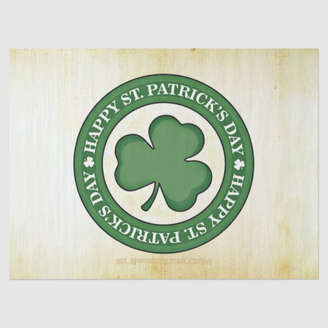 Papel De Seda SlipperyJoe celebra el Día de San Patricio Iris (Anverso)