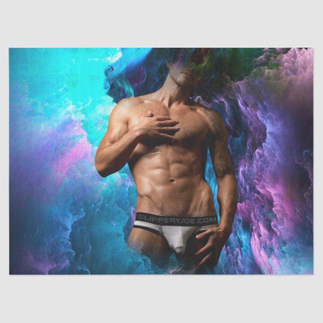 Papel De Seda SlipperyJoe hombre muscular macizo de ropa interio (Anverso)