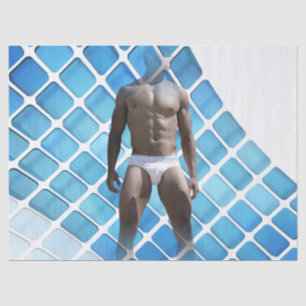 Papel De Seda SlipperyJoe musculoso hombre abdominales six-pack