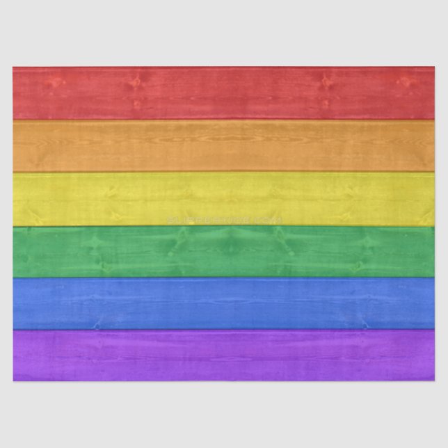 Papel De Seda SlipperyJoe's clásico arcoíris táctil artesanal  (Anverso)