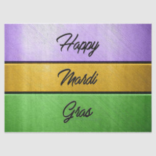 Papel De Seda SlipperyJoe's Happy Mardi Gras morado de oro verde