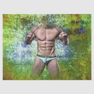 Papel De Seda SlipperyJoe's hombre adulto muy musculoso sin cami