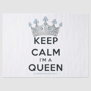 Papel De Seda SlipperyJoe's Keep Calm Queen Royal Crown jewels a