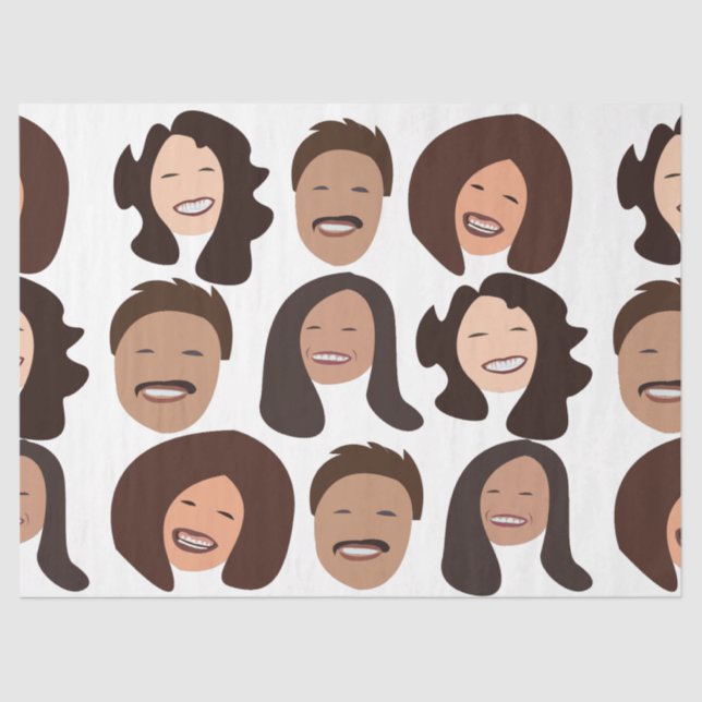 Papel De Seda Smiling People Happy Face (Anverso)