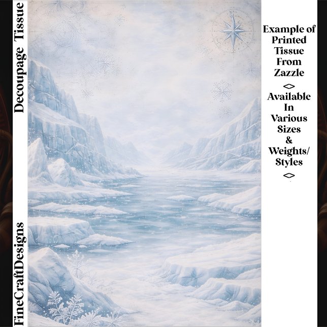 Papel De Seda Snow Covered Arctic Landscape FG4 Decoupage (Subido por el creador)