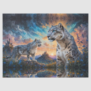 Papel De Seda Snow Leopard Castle Sunrise reflector