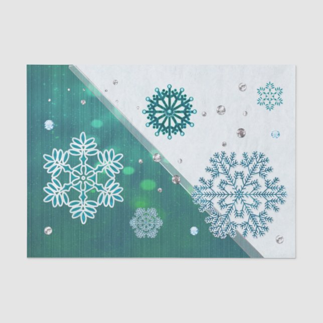 Papel De Seda Snowflake 3D (Anverso)