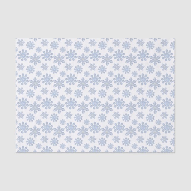 Papel De Seda Snowflake, diseñador de colores azules (Anverso)