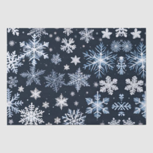Papel De Seda Snowflakes Winter Design Blue Cold Cute