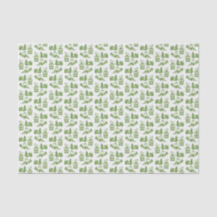 Papel De Seda Snowley Navidades Toile verde