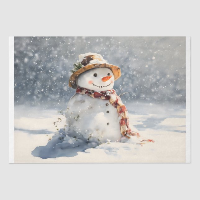 Papel De Seda Snowman (Anverso)