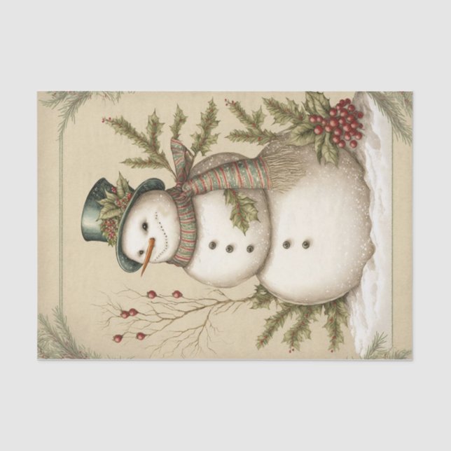 Papel De Seda Snowman (Anverso)