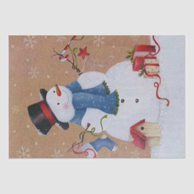Papel De Seda Snowman (Anverso)
