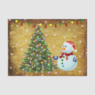 Papel De Seda Snowman, árbol de Navidad
