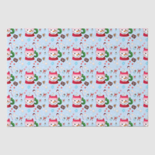 Papel De Seda Snowman Hot Chocolate Fun