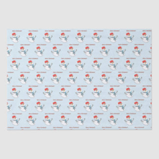 Papel De Seda Snowman. Merry Christmas.